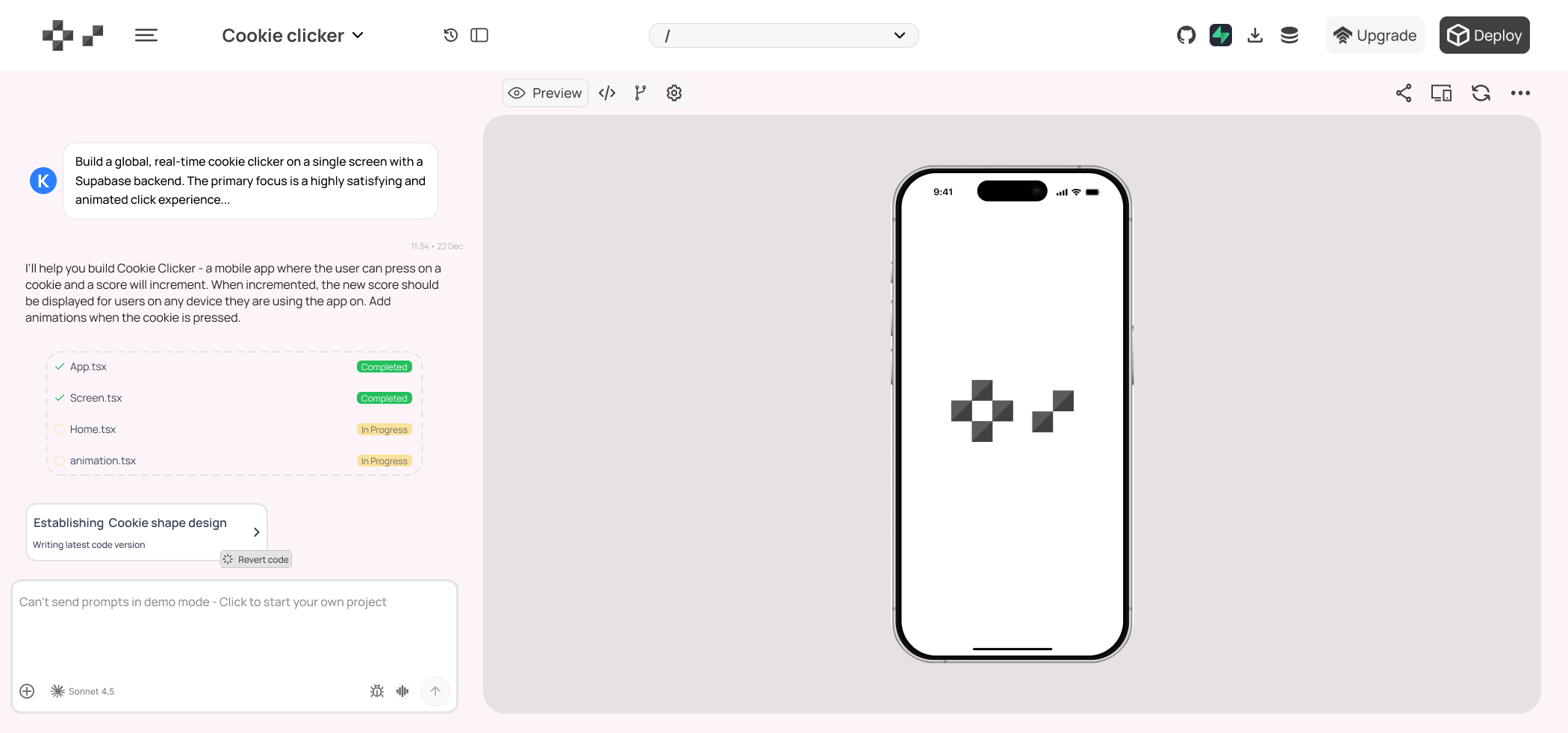 Mobile Dashboard Interface